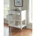 thumbnail image 5 of Linon Robbin Wood Rolling Kitchen Storage and Prep Cart in White, 5 of 8