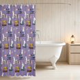 thumbnail image 3 of Erosebridal Bunny Shower Curtain 72Wx78L for Boys Girls, Purple Sewing Waterproof Bath Curtain, 3 of 5