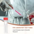 thumbnail image 5 of Uxcell 100 Pcs Plastic Vials, 0.5ml Cryogenic Vials Small Sample Test Tubes Centrifuge Tubes Frozen Container Storage Box with Screw Cap for Low Temperature Storage Laboratory, Red, 5 of 6