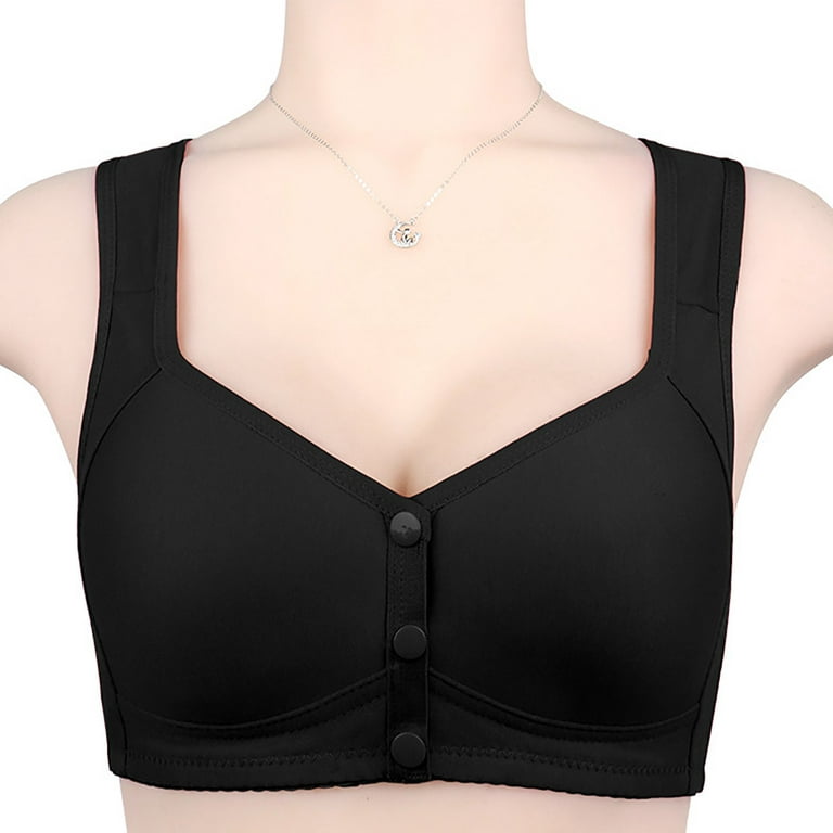 JGTDBPO Front Button Bra For Women No Underwire Extra-Elastic High