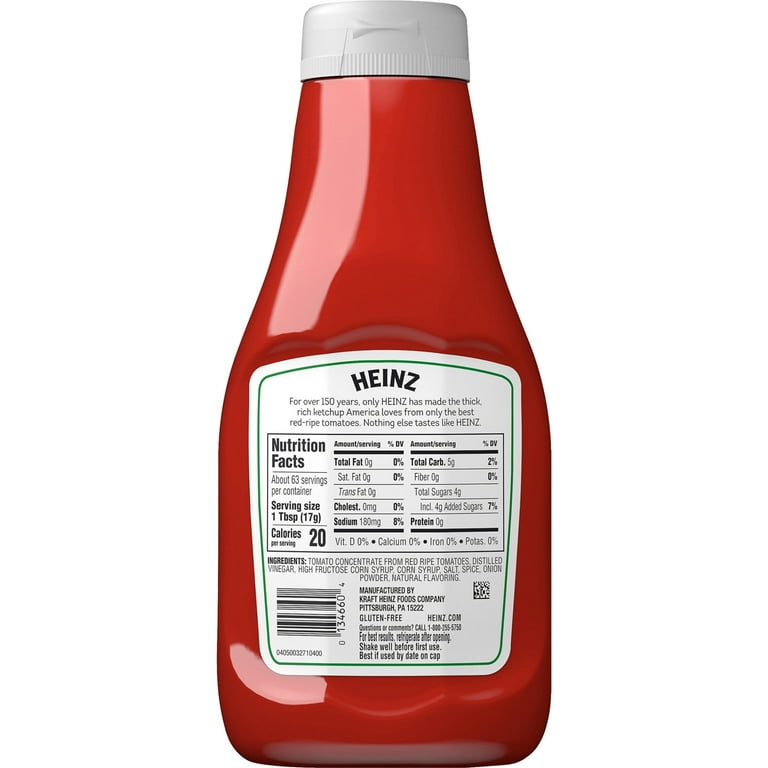Heinz Original Single Regular Tomato Ketchup, 38 oz Bottle