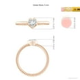 thumbnail image 5 of ANGARA Natural Bezel-Set Heart-Shaped Diamond Ribbed Ring in 14K Rose Gold for Women (Size-5mm| Color-H| Clarity-SI2) | April Birthstone, Anniversary, Jewelry Gift for Women | Natural Diamond Ring, 5 of 9