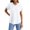 White, variant on Cap Sleeve Tops for Women Thermal Lined Winter T-Shirts Women's Solid Color V Neck Short Sleeve Knit Shirt with Pocket Stylish Summer Top Women’S Crochet Detail Tops S