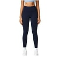 thumbnail image 3 of RongHuan Women's High Waisted Leggings Casual Yoga Pants Tummy Control Workout Pants Slim Fit Running Pants, 3 of 6