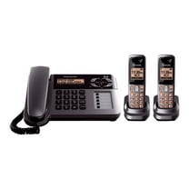 Panasonic KX-TG1062M - Cordless phone - answering system with caller ID/call waiting - DECT 6.0 - 3-way call capability - metallic gray 2 additional handsets