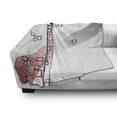 thumbnail image 3 of Abstract Soft Flannel Fleece Throw Blanket, Fractal Square Shaped Geometrical Forms with Wavy 2 Colored Backdrop Artwork, Cozy Plush for Indoor and Outdoor Use, 50" x 60", Grey and Red, by Ambesonne, 3 of 6