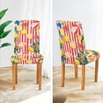 thumbnail image 3 of Yayeee 2 Pack Dining Chair Covers Stretch Parson Chairs Slipcovers Seat Protector, Red Striped Lemon, 3 of 6