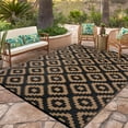 thumbnail image 2 of Geetinfly 18FT Area Rugs Area Rug Outdoor Plastic Checkered Rug Waterproof Outdoor Patio Rug black+Brown+, 2 of 8