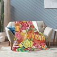 thumbnail image 7 of Colorful Candy Blanket Gifts For Kids Adults - Lightweight Throw Blanket For Bedroom Living Room Decor Soft Fuzzy Fleece Cozy Plush Bed Couch 50"X40", 7 of 7