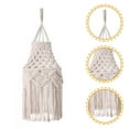 thumbnail image 1 of BRIGHTFUFU Boho Hanging Lamp Shade Decorative Lamp Shade White Polyester Light Diffusion 1Pcs, 1 of 8