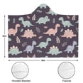 thumbnail image 3 of Wearable Blanket,Purple Cartoon Dinosaurs Leaves Pattern Hooded Wearable Flannel Blanket for Adults & Teens,Winter Poncho Shawl Wrap Cape Cozy Anti-Pill,60"x80", 3 of 5