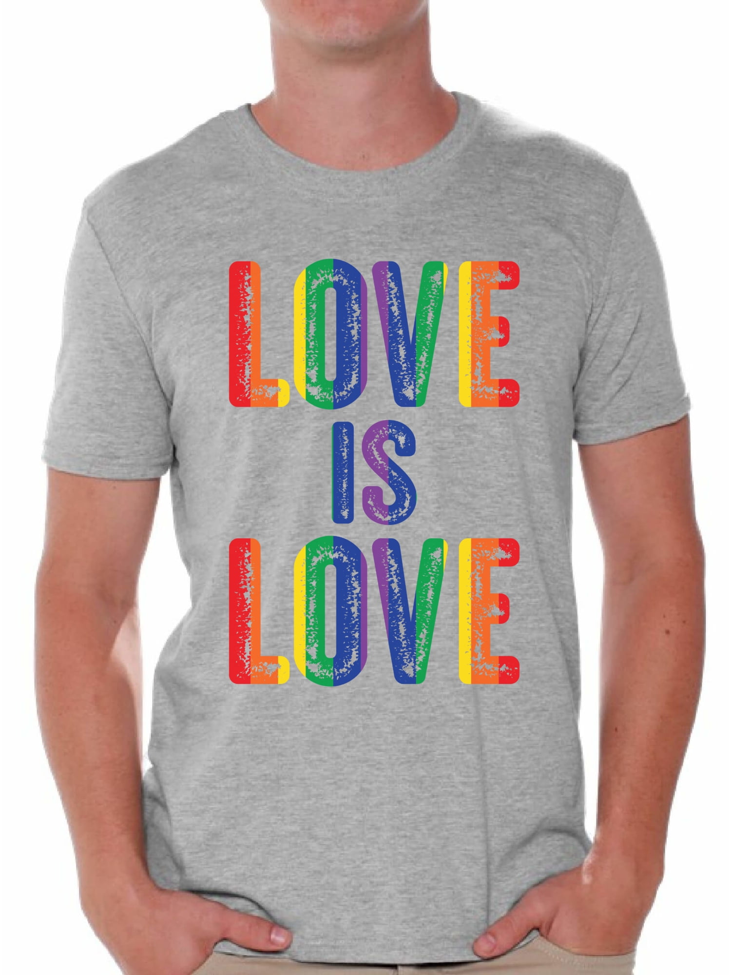 Awkward Styles Love is Love Shirt for Men LGBTQ Shirts Gay Pride Gifts ...