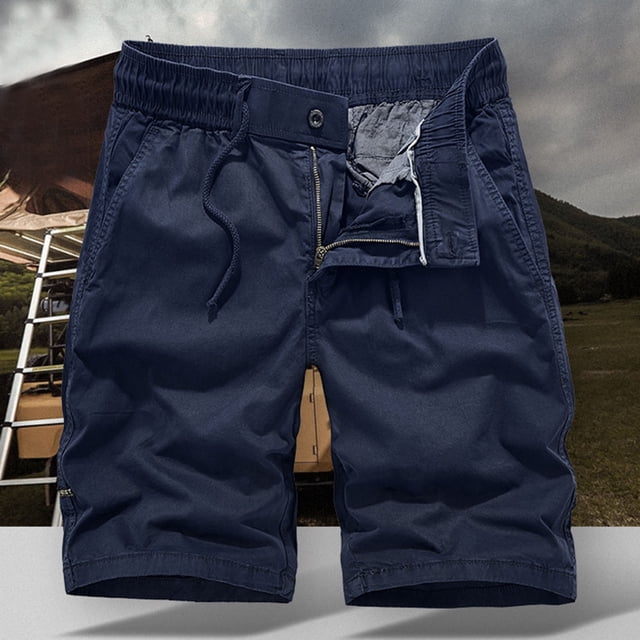 pstuiky Pantalones cortos de entrenamiento para hombre, Pantalones cortos deportivos de verano para hombre, de color liso, informales, cargo Pantalones cortos para correr para hombre