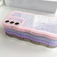 thumbnail image 5 of Compatible with Samsung Galaxy S22 Glitter Clear Phone Case,Cute Curly Wave Frame Case Women Bling Shiny S22 Case Soft Shockproof Bumper Cover (Black, Samsung Galaxy S22), 5 of 8