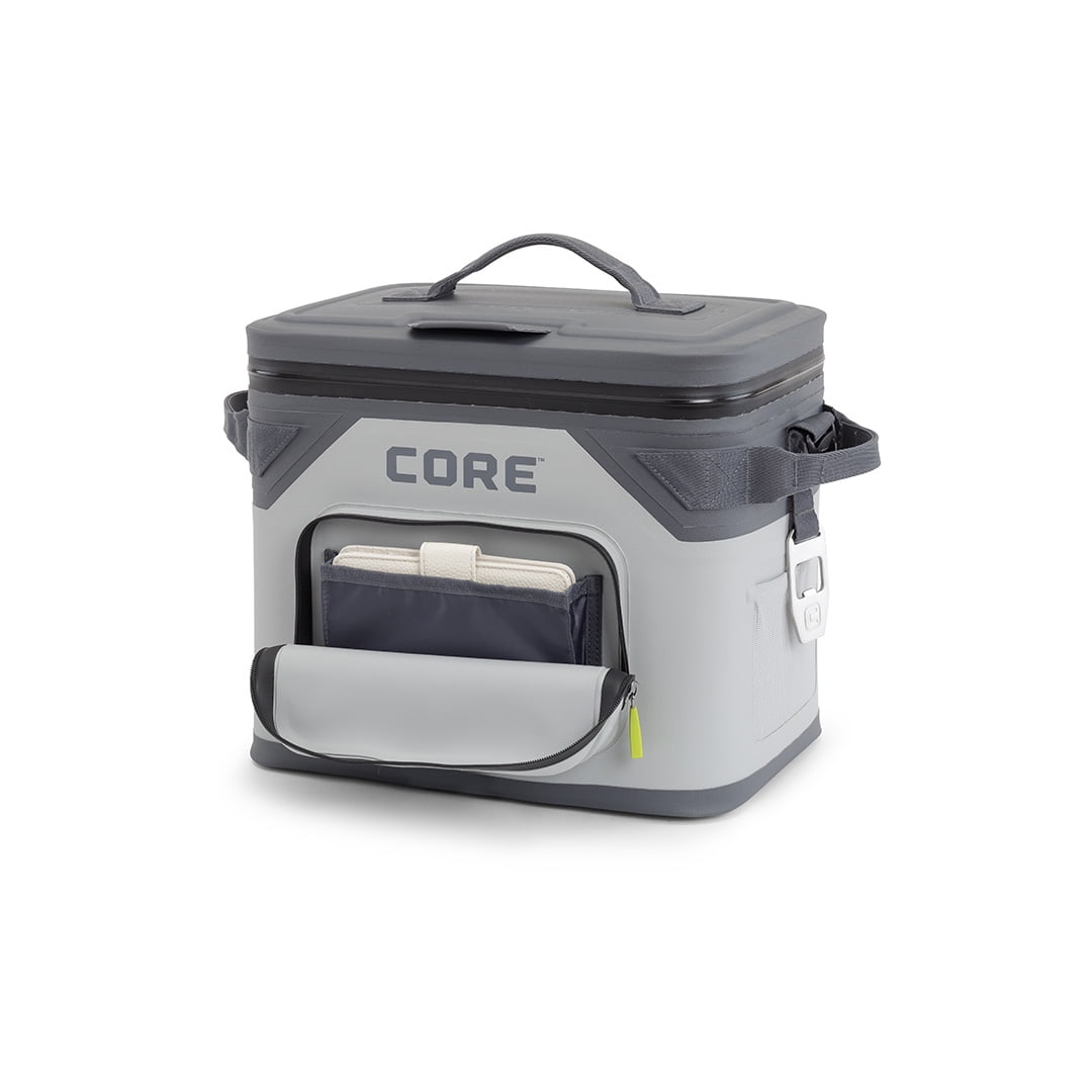 CORE 18 Can Climakeep Magnetic Soft Cooler, Leakproof Cooler, Waterproof Zipper, Shadow Gray