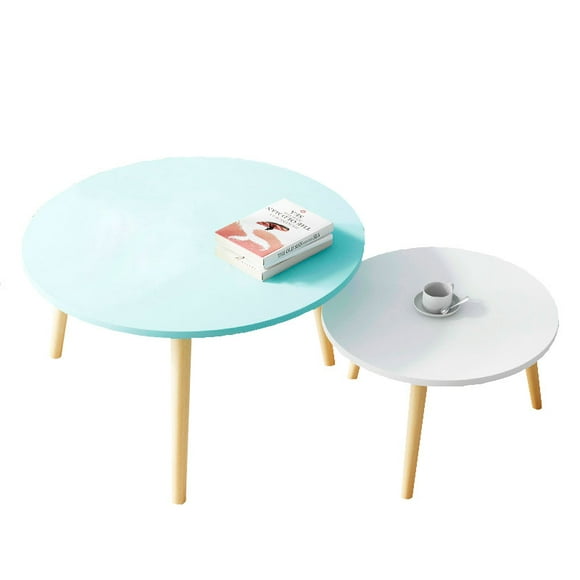 Juego de Mesas de Centro Minimalistas Bossa Bowen Menta Bco