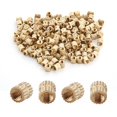 thumbnail image 1 of HUGFEGWE M4x5mm Female Thread Knurled Nuts,200PCS Hx5mm OD Brass Threaded Insert Embedment Nuts Hydraulic Welded Joint Injection Molding Assortment Kit for 3D Printing Injection Molding CJB91-25028, 1 of 8