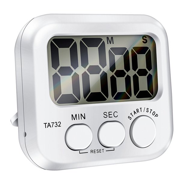 Temporizador De Cocina Digital, Pantalla Grande Fuente Grande, Cocción Trasero Magnético, Alarma