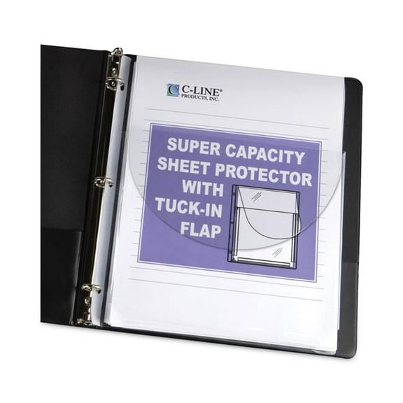 Super Capacity Sheet Protectors with Tuck-in Flap, 200 in. - Letter Size