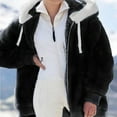 thumbnail image 4 of Cozy Loose Plush Zip-Up Hoodie For Women - Ultra Soft Lined Winter Hooded Sweatshirt with Pocket, Warm Oversized Pullover for Fall and Winter Season, 4 of 13