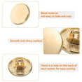thumbnail image 4 of 50pcs 20L Metal Round Flat Sewing Buttons 12mm Alloy Shank Craft Replacement Button for Men Women Suit Woolen Coat Shirt Trousers Sewing Crafts, Rose Gold, 4 of 7