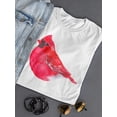 thumbnail image 3 of Red Furry Cardinal Bird T-Shirt Women -Image by Shutterstock, Female Medium, 3 of 4