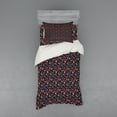 thumbnail image 1 of Ambesonne Floral Bedding Set 3 Pcs, Forest Roses Autumn Leaves, Twin, Indigo Coral Dark Tan, 1 of 3