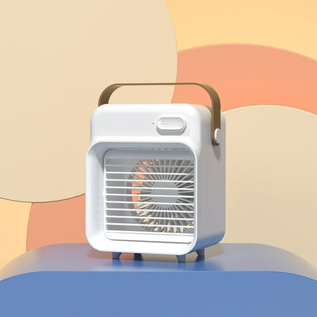 

Christmas Portable Air Conditioner 2400mAh Rechargeable Personal Air Cooler With 3 Speeds Quiet Mini Air Conditioner Fan Desk Cooling Fan For Home Bedroom Travel And Office