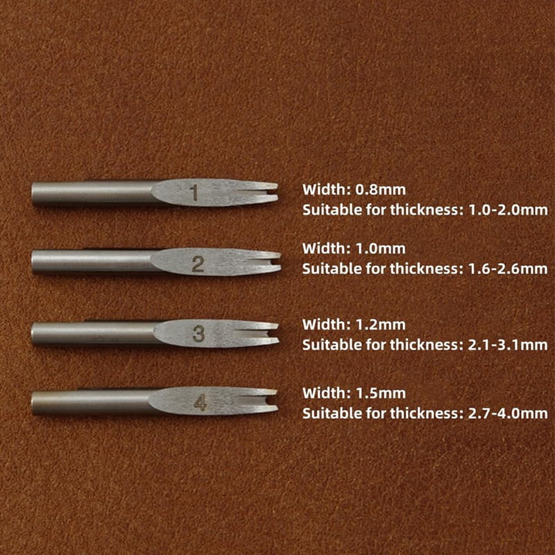 6 in 1 Leather Groover Tool, with Adjustable Stitching Groover, Leather Carving Cutting Tools, Leather