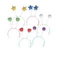 thumbnail image 2 of Set of 6 Head Bopper Headband Party Hats Star Ball Heart Red Purple Silver, 2 of 2