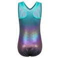 thumbnail image 5 of BAOHULU Shiny Diamond Gymnastics Leotards for Girls Gradient Green Clothes Dancewear, 5 of 6