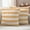 White Orange, variant on Aqua Striped Outdoor Waterproof Pillow Covers, Rustic Farmhouse Stripes Decorative Square Throw Pillowcase Sofa Cushion Sham for Patio/Couch/Chair, 16"x16" 2 Pack