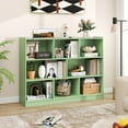 thumbnail image 2 of Costway 8 Cube 3-Tier Open Wooden Bookshelf Toy Storage Organizer with Anti-toppling Kits Green, 2 of 9