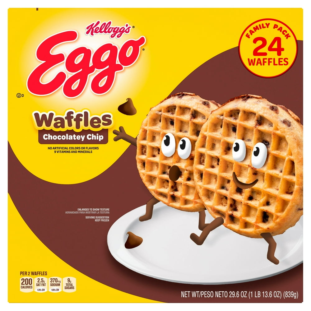 Kellogg's Eggo Chocolatey Chip Waffles Family Pack, 24 count, 29.6 oz