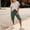 Blackish Green, variant on Bermuda Shorts for Women Knee Length High Waist Trousers with Pockets Casual Lounge Dark Blue,S