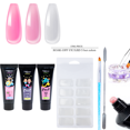 thumbnail image 1 of Kit de uñas profesional: 3 geles de extensión (15ml c/u), 100 tips y accesorios para manicura duradera - PTV47-2#, 1 of 6