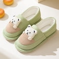 thumbnail image 2 of Vedolay House Slippers for Women 2023 Adults House Shoes Cute Fuzzy Bedroom Slippers Green,39, 2 of 4