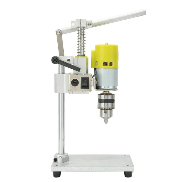 Domqga Mini Banc de Perçage, Micro Multifonctionnel 4000-9000r/min Mandrin Réglable 1.5x10mm Perceuse à Tige avec Clé Hexagonale pour Réparation pour Bricolage pour Ménage