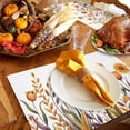 thumbnail image 6 of Fall Placemats Set of 6 Autumn Wildflower Place Mats Thanksgiving Placemat Floral Leaf Table Mats for Dining Kitchen Table Holiday Dinner Party Home Fall Decorations 13x19 Inch, 6 of 8