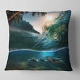thumbnail image 2 of Designart Tropical Paradise Seashore - Seascape Throw Pillow - 18x18, 2 of 5