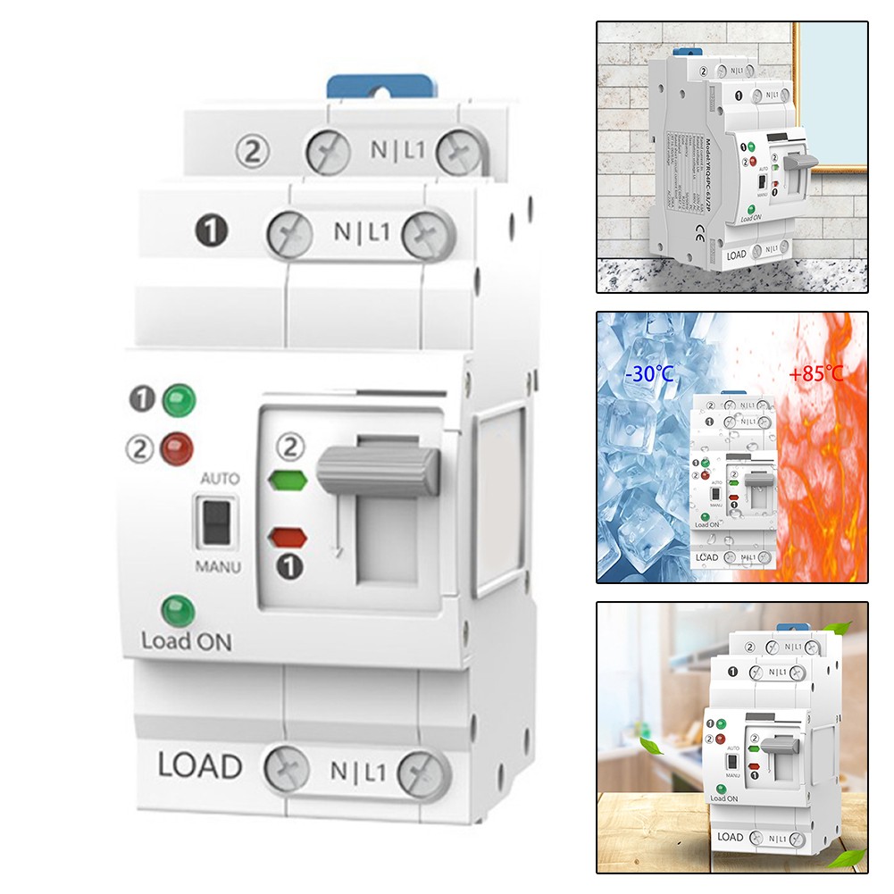 For Ats Dual Power Automatic Electrical Transfer Switch 2P 63A 220V For Generator