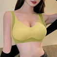 thumbnail image 4 of SMihono Wide Strap Ladies Wireless Seamless No Underwire Sleep Bras for Older Women Full Coverage Everyday Wirefree T Shirt Bra Green XL, 4 of 6