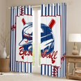 thumbnail image 2 of Feelyou Baseball Sports Blackout Curtains Set of 2 (52x84 Each), Cute Window Curtains, 2 of 6