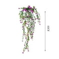 thumbnail image 3 of JilgTeok Back to School Artificial Fake Hanging Flowers Plants with Basket for Outdoor Decoration,Fake Silk Flower UV Resistant for Outside, Faux Rose Flower for Home Patio Garden Porch Decor(H:30in), 3 of 5
