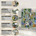 thumbnail image 3 of Ottomanson Children Car Road Map 5x7 Non-Slip Area Rug for Kids Playroom, 5' x 6'6", Multicolor, 3 of 10