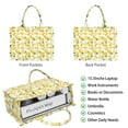 thumbnail image 2 of Large Capacity Tote Bag,Yellow Lemon Fruit Slices White Pattern Handbag Fashion Luxury Tote Bag,15.7"x13"x 5.1" Inches,Laptop Compatible, 2 of 6