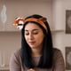 thumbnail image 4 of Linda diadema de mapache de felpa, diadema con orejas de oso, diadema esponjosa, tocados de animales para celebraciones de fiestas, disfraces de cosplay, maquillaje, lavado de cara, 4 of 6