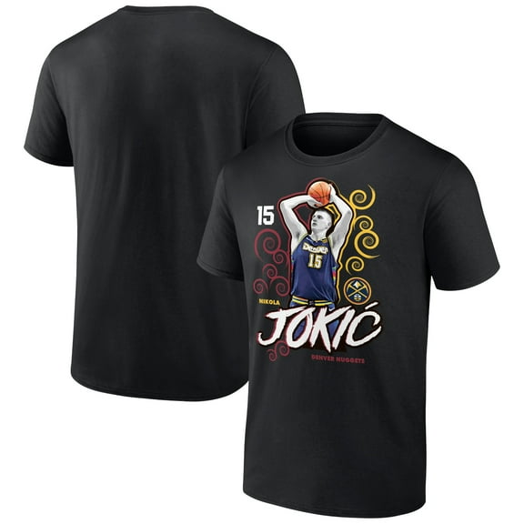Men's Nikola Jokic Black Denver Nuggets Competitor T-Shirt