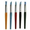 thumbnail image 2 of Artist Paint Brush Set - 5pcs Professional Silicon Brushes Blender for Painting, Masking Fluid,Clay Molding (5pcs Silicon Paintbrush#Blue), 2 of 5