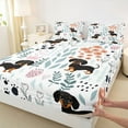 thumbnail image 3 of Homewish Cartoon Dachshund 4-Piece Full Size Sheets for Preppy Children Kids,Dreamy Princess Bed Sheets,Kawaii Animal Lightweight Sheet Sets,Luxury Bedroom Decor, 3 of 7
